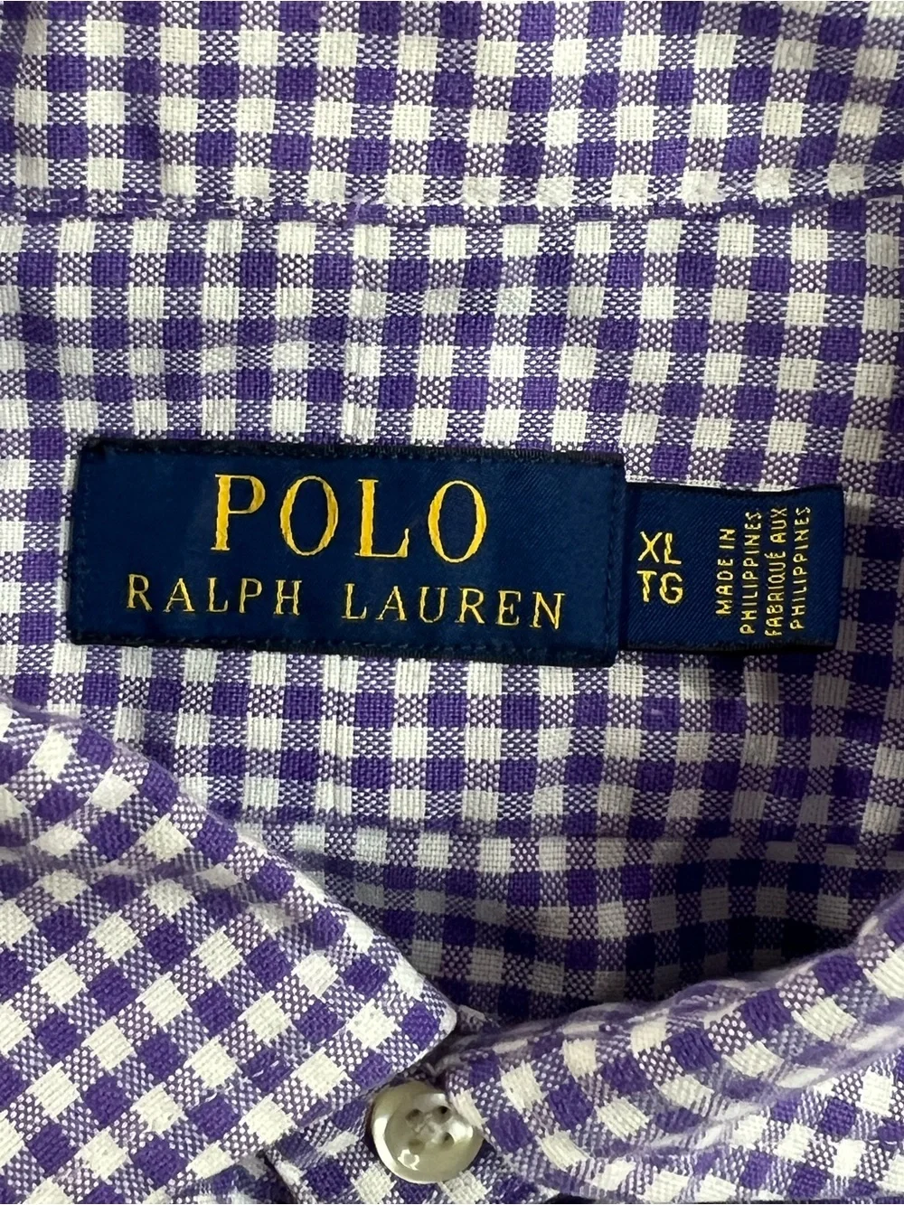 Polo by Ralph Lauren lavender and White Gingham Button-Down Shirt